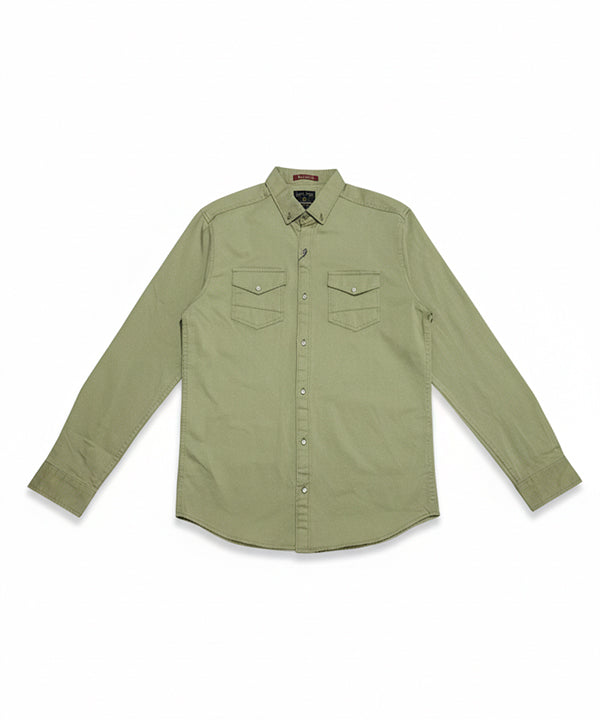 Men's Casual Shirt - Green Shc-1841 Strech Fabric - Green - View 4