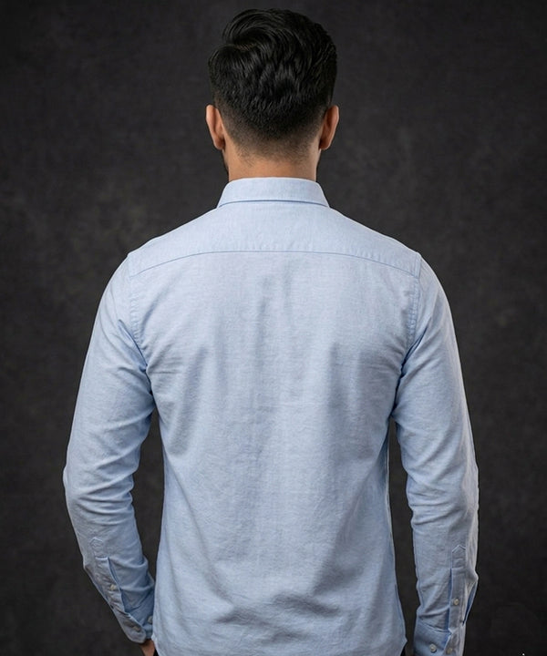 Men's Casual Shirt - Sky Blue Shc-1968 ( ORG) - Blue - View 5