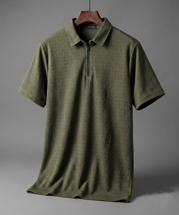 Men'S T-Shirt Collar Green Tsh-7021 - Green - View 4