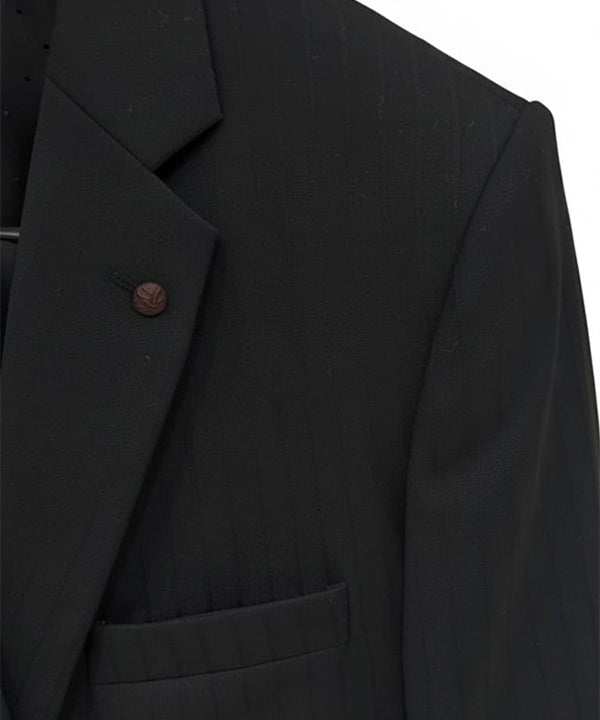 Formal Suit Stripes Gst-0120 Black - Black - View 4