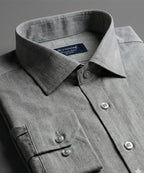 Men'S Dress Shirt - Grey Stripe Dsh-0287 - Grey - View 4