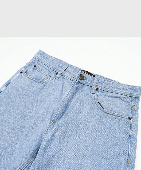 Men's Basic Baggy Denim - Light Blue Jp-1896 - Blue - View 4