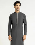 dark grey formal kameez shalwar