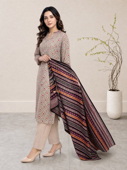Melian 3Pcs Unstitched Printed Lawn [D-5125]