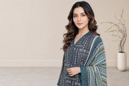 Melian 3Pcs Unstitched Printed Lawn [D-5126]