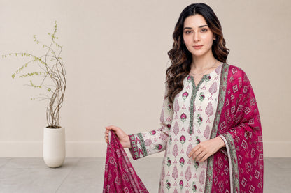 Melian 3Pcs Unstitched Printed Lawn [D-5127]