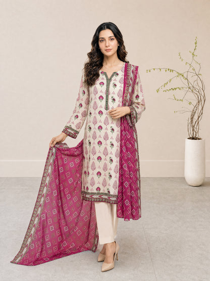 Melian 3Pcs Unstitched Printed Lawn [D-5127]