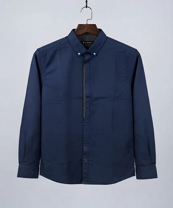 Men's Casual Shirt - Shc-1619 Navy Stripe (ORG-H)