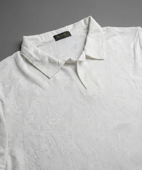 Men'S T-Shirt Collar White Tsh-7025 - White - View 5