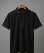 Men'S T-Shirt Collar Black Tsh-5923 - Black - View 5