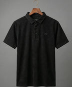 Men's T-Shirt Polo Collar Black Tsh-5923