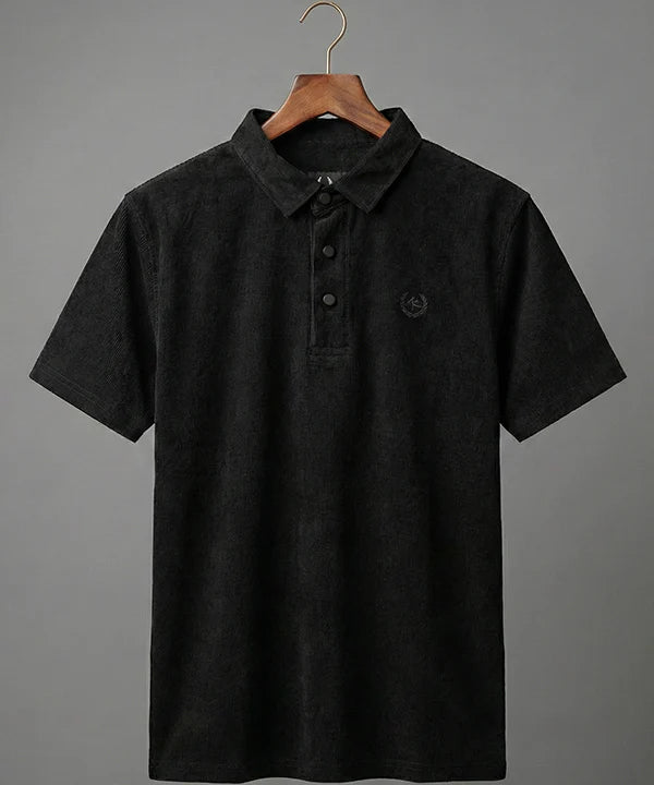 Men's T-Shirt Polo Collar Black Tsh-5923