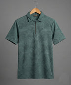 Men'S T-Shirt Collar Green Tsh-7024 - Green - View 5