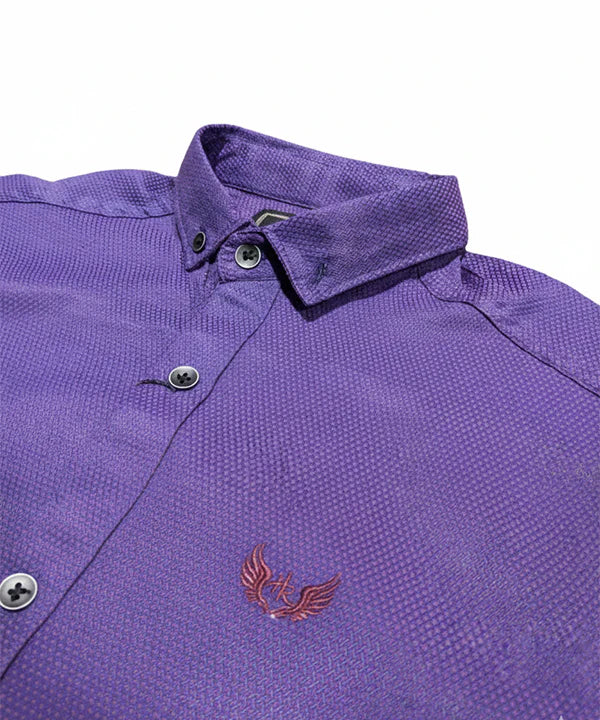 Men's Casual Shirt - Shc-1068 Dotted Purple