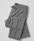 Waffle Knit Elastic Waist Trousers - D Grey Lwr-0694 - Grey - View 5