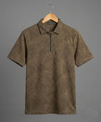 Men'S T-Shirt Collar Brown Tsh-7024 - Brown - View 5
