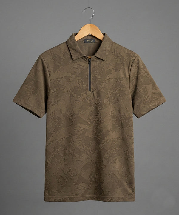 Men'S T-Shirt Collar Brown Tsh-7024 - Brown - View 5
