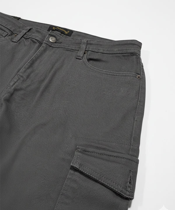 Men'S Cotton Pant 6 Pocket - Greyish Purple Cp-0543 - Grey - View 5