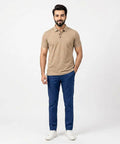 A|X Logo Self-Textured Basic Polo T-Shirt TSH-7163 Beige