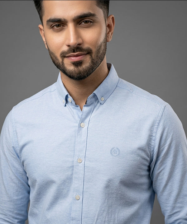 Men's Casual Shirt - Sky Blue Shc-1968 ( ORG) - Blue - View 3