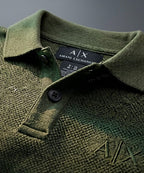 A|X Logo Self-Textured Basic Polo T-Shirt TSH-7163 Olive