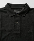A|X Logo Self-Textured Basic Polo T-Shirt TSH-7163 Black