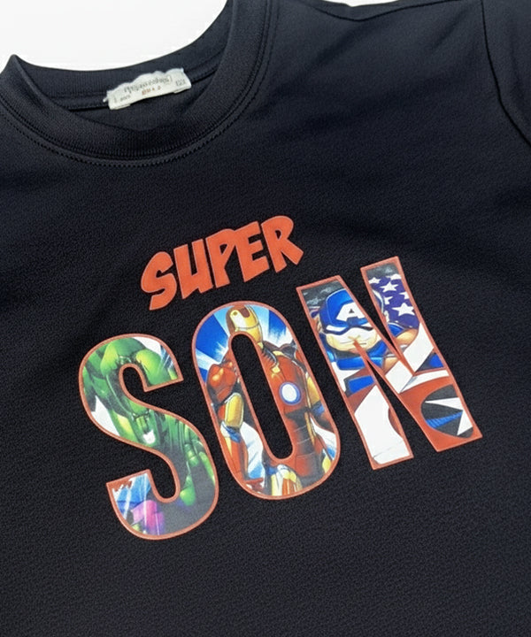 HR clothing Kids Super Son Tee's - Black BTS-1899