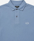 A|X Logo Self-Textured Basic Polo T-Shirt TSH-7163 R-Blue
