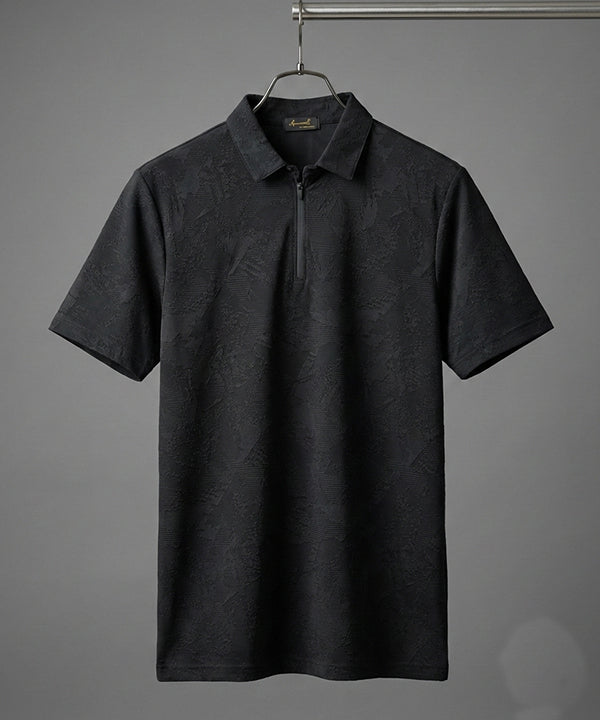 Men'S T-Shirt Collar Black Tsh-7024 - Black - View 5