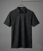 Men'S T-Shirt Collar Black Tsh-7024 - Black - View 5