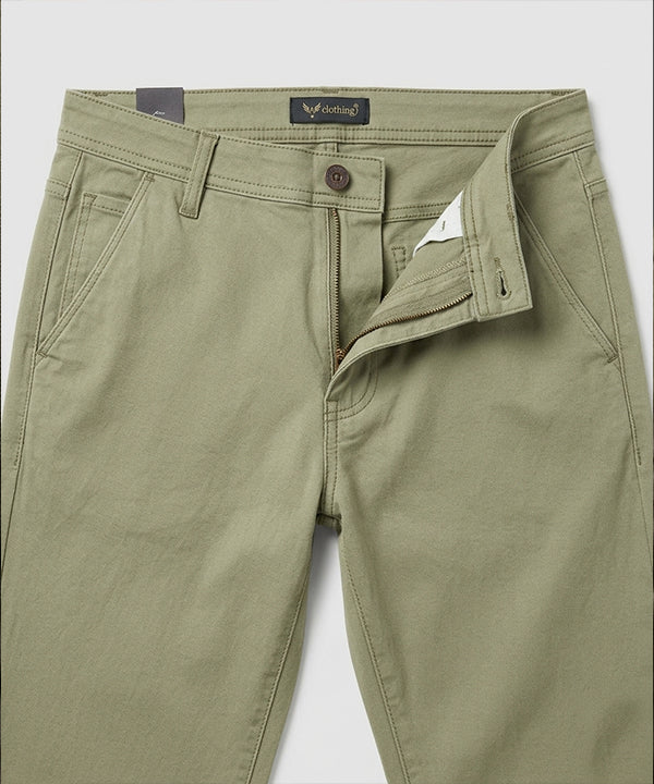 Men’S Summer Cotton Texture Green Shorts- Br-0103 - Green - View 3