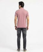 A|X Logo Self-Textured Basic Polo T-Shirt TSH-7163 T-Pink