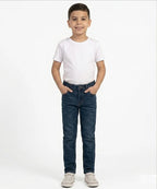 Boys Navy Blue Stretch Denim Jeans- Bjp-0302