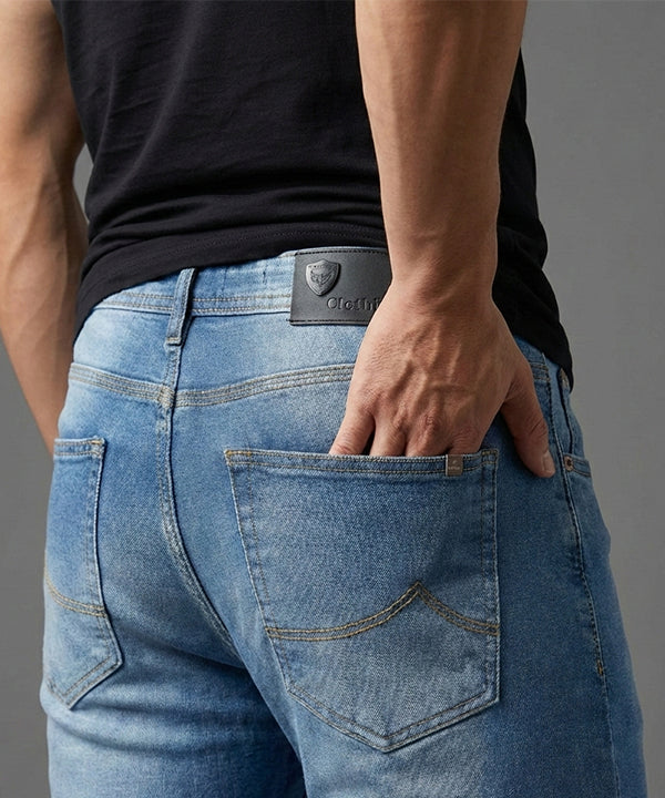 Men's Smart Baggy Denim - Blue Jp-2098 - Blue - View 5