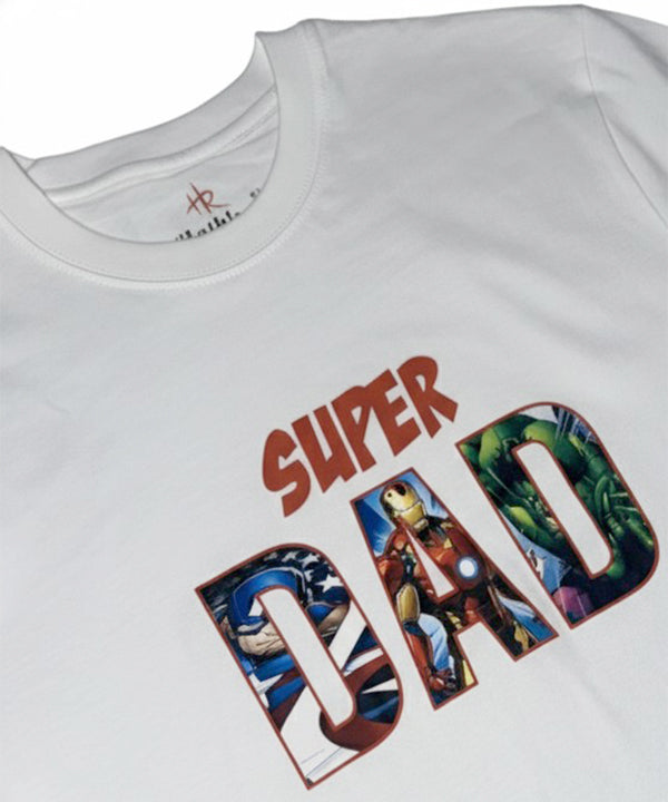 Men’S Super Dad T-Shirt – White Tsh-5921 - White - View 5