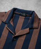 Men's Casual Shirt Half Sleeves - SHC-3069 Navy blue Stripe ( ORG ) - Navy - View 4