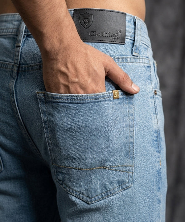 Men's Denim Tailored Fit- JP 2201 Light Blue - Blue - View 3
