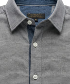 Men's Casual Shirt - L Grey Stripe Shc-1619 ORG ( H )