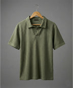 Men'S T-Shirt Johnny Collar Green Tsh-5991 - Green - View 5