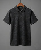 Men'S T-Shirt Collar Black Tsh-7025 - Black - View 5