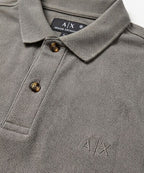 A|X Logo Self-Textured Basic Polo T-Shirt TSH-7163 Grey