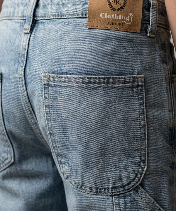 Boys Carpenter Baggy Fit Jeans- BJP-0273 L-Blue
