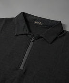 Men'S T-Shirt Collar Black Tsh-7026 - Black - View 5