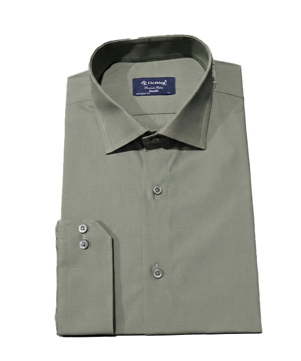 Men'S Dress Shirt - Green Dsh-0292 - Green - View 5
