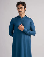 teal semi-formal kameez shalwar