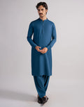 teal semi-formal kameez shalwar
