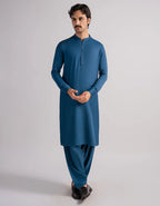 teal semi-formal kameez shalwar