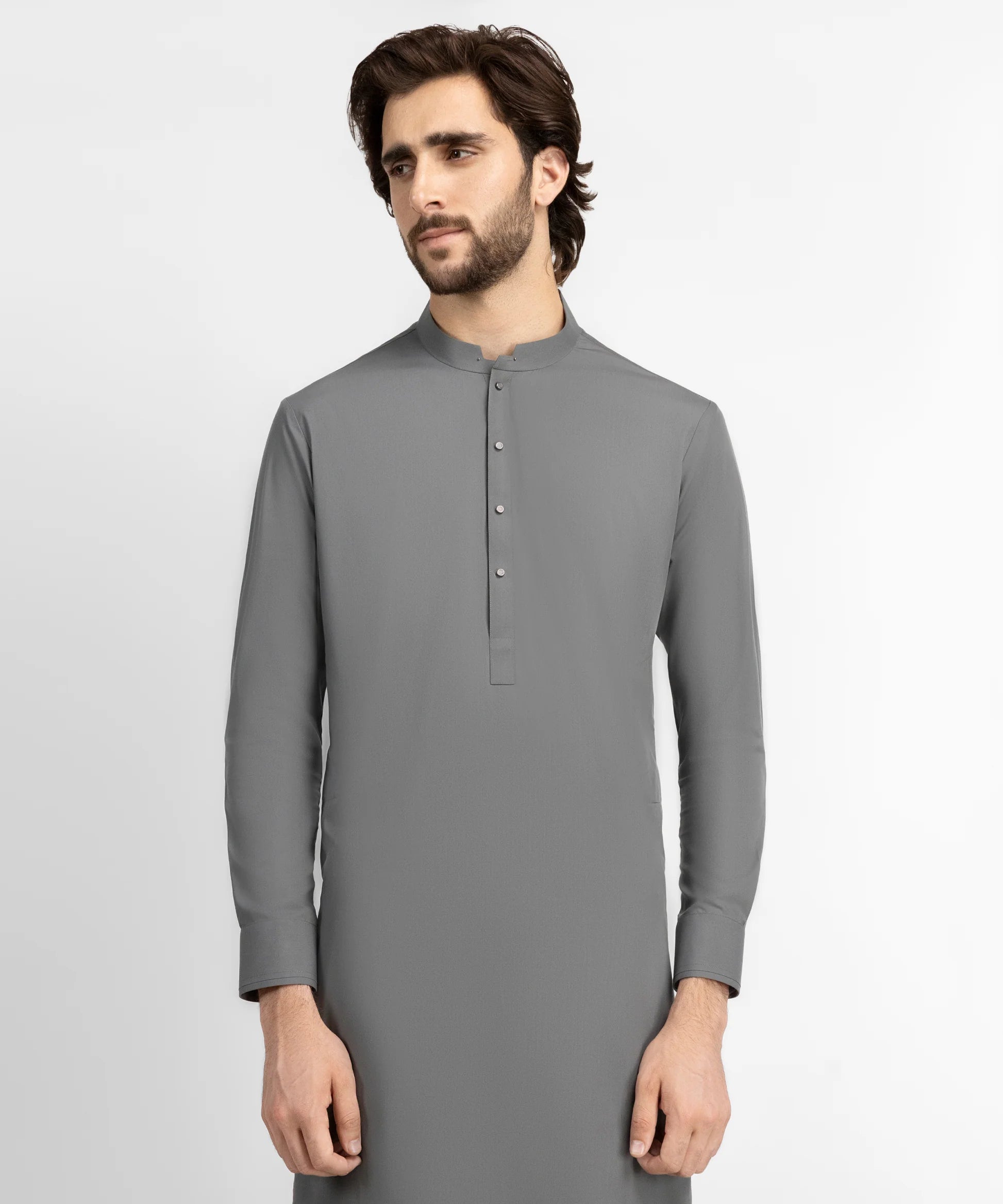 grey casual kameez shalwar