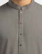 grey semi-formal kameez shalwar