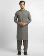 grey semi-formal kameez shalwar
